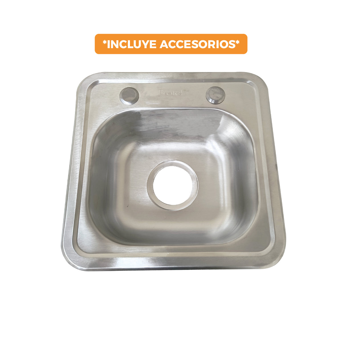Lp-3838 Lavadero Premium (P) Acero Inox. (Cr) 38X38X18 Cm. Fratelli